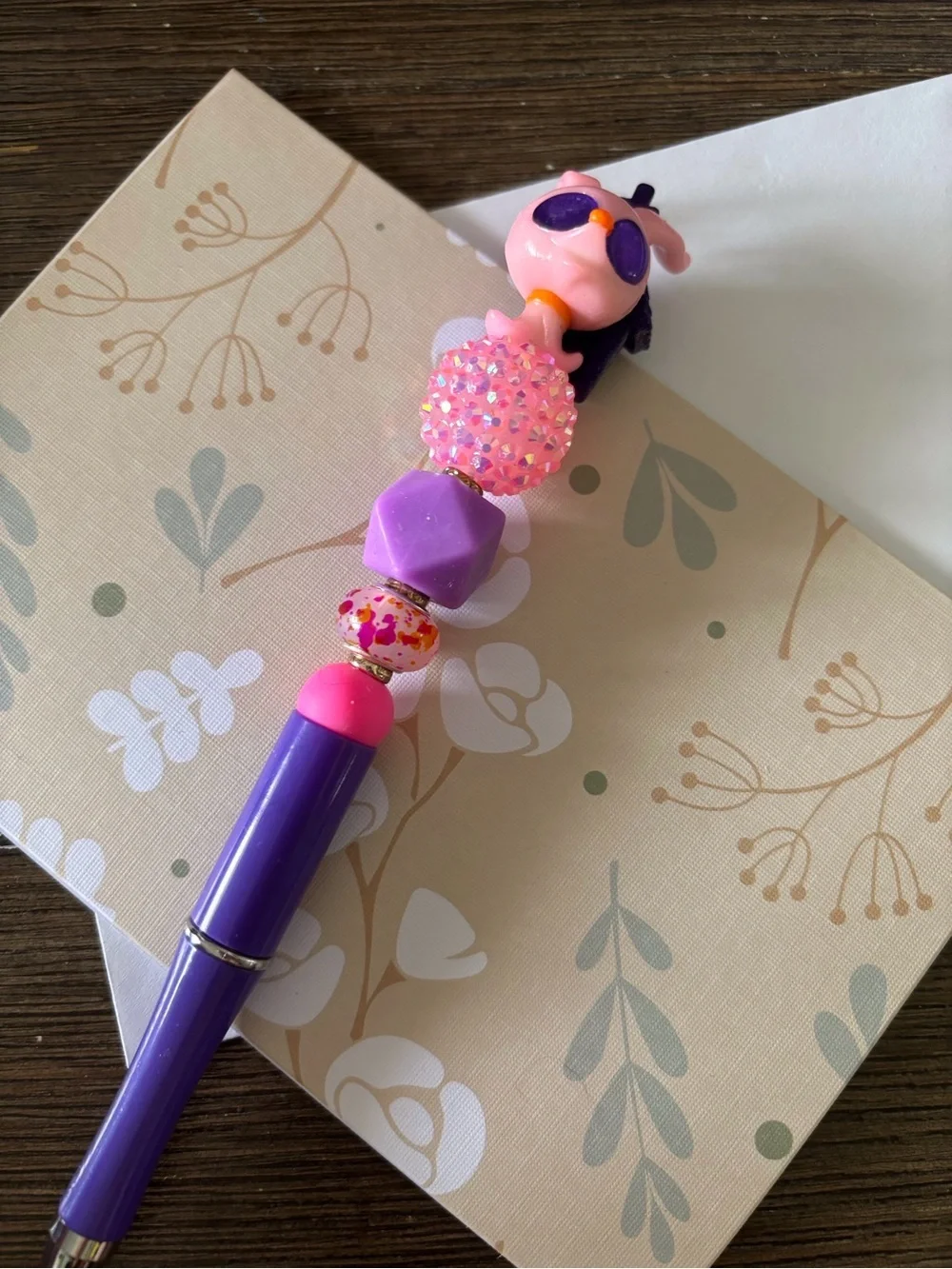 Disney Doorables: Nightmare Before Christmas: Zero Blacklight handmade bead pen
